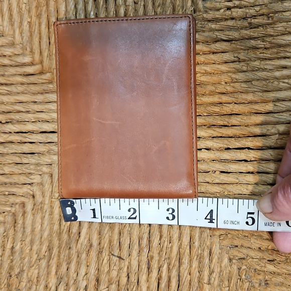 BOSCA Caddler Men's "Old Leather" Bifold Wallet w/Coin Pocket-Cognac-Vintage - Picture 11 of 12